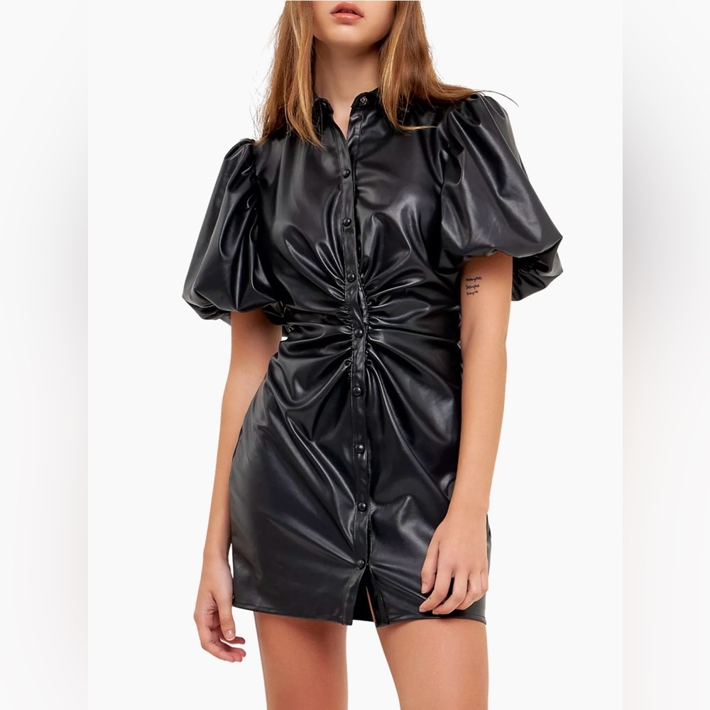 NWT Endless Rose Leather Mini Dress